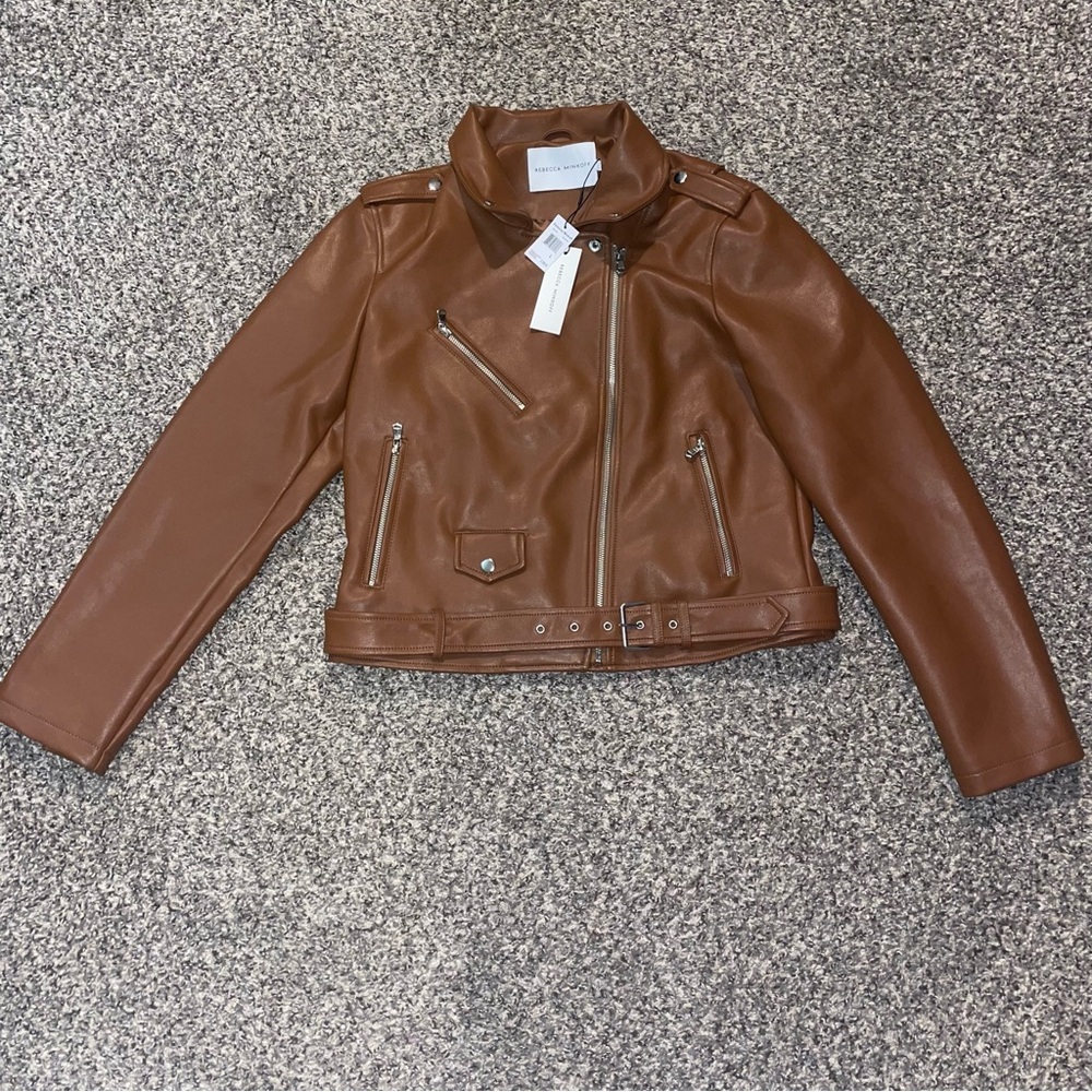 Rebecca Minkoff Cognac Tan Leather Jacket